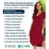 image:imageWiWi Bamboo Viscose Nightgowns for Women Soft Long Sleeve Sleep Shirt Nightshirts Cooling Pajamas Sleepwear S4XBgarnet