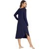 image:imageWiWi Bamboo Viscose Nightgowns for Women Soft Long Sleeve Sleep Shirt Nightshirts Cooling Pajamas Sleepwear S4XEnavy
