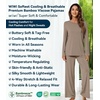 image:imageWiWi Bamboo Viscose Pajama Set for Women Super Soft Long Sleeve Top with Pants Loungewear Cooling 2 Piece Pjs Sets SXXLAcamel