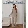 image:imageWiWi Bamboo Viscose Pajama Set for Women Super Soft Long Sleeve Top with Pants Loungewear Cooling 2 Piece Pjs Sets SXXLAcamel
