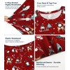 image:imageWiWi Bamboo Viscose Pajama Set for Women Super Soft Long Sleeve Top with Pants Loungewear Cooling 2 Piece Pjs Sets SXXLAchristmas Elk on Red