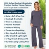 image:imageWiWi Bamboo Viscose Pajama Set for Women Super Soft Long Sleeve Top with Pants Loungewear Cooling 2 Piece Pjs Sets SXXLAdark Grey