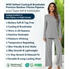 image:imageWiWi Bamboo Viscose Pajama Set for Women Super Soft Long Sleeve Top with Pants Loungewear Cooling 2 Piece Pjs Sets SXXLAheather Grey