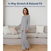 image:imageWiWi Bamboo Viscose Pajama Set for Women Super Soft Long Sleeve Top with Pants Loungewear Cooling 2 Piece Pjs Sets SXXLAheather Grey
