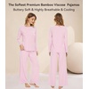 image:imageWiWi Bamboo Viscose Pajama Set for Women Super Soft Long Sleeve Top with Pants Loungewear Cooling 2 Piece Pjs Sets SXXLApink