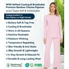 image:imageWiWi Bamboo Viscose Pajama Set for Women Super Soft Long Sleeve Top with Pants Loungewear Cooling 2 Piece Pjs Sets SXXLApink