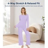 image:imageWiWi Bamboo Viscose Pajama Set for Women Super Soft Long Sleeve Top with Pants Loungewear Cooling 2 Piece Pjs Sets SXXLAtaro Purple