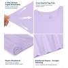 image:imageWiWi Bamboo Viscose Pajama Set for Women Super Soft Long Sleeve Top with Pants Loungewear Cooling 2 Piece Pjs Sets SXXLAtaro Purple