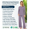 image:imageWiWi Bamboo Viscose Pajama Set for Women Super Soft Long Sleeve Top with Pants Loungewear Cooling 2 Piece Pjs Sets SXXLAviolet