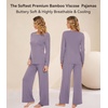 image:imageWiWi Bamboo Viscose Pajama Set for Women Super Soft Long Sleeve Top with Pants Loungewear Cooling 2 Piece Pjs Sets SXXLAviolet
