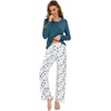 image:imageWiWi Bamboo Viscose Pajama Set for Women Super Soft Long Sleeve Top with Pants Loungewear Cooling 2 Piece Pjs Sets SXXLBgreen