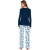 image:imageWiWi Bamboo Viscose Pajama Set for Women Super Soft Long Sleeve Top with Pants Loungewear Cooling 2 Piece Pjs Sets SXXLBink Blue