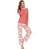 image:imageWiWi Bamboo Viscose Pajama Set for Women Super Soft Long Sleeve Top with Pants Loungewear Cooling 2 Piece Pjs Sets SXXLBlight Coral