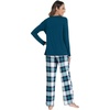 image:imageWiWi Bamboo Viscose Pajama Set for Women Super Soft Long Sleeve Top with Pants Loungewear Cooling 2 Piece Pjs Sets SXXLCpeacock BluenavyGreen Plaid