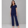 image:imageWiWi Bamboo Viscose Pajama Sets for Women Soft Sleepwear with Pants Set Stretchy 2 Pieces Pjs SXXLStyle Bnavy