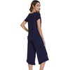 image:imageWiWi Bamboo Viscose Pajama Sets for Women Soft Sleepwear with Pants Set Stretchy 2 Pieces Pjs SXXLStyle Cnavy