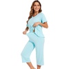 image:imageWiWi Bamboo Viscose Pajama Sets for Women Soft Sleepwear with Pants Set Stretchy 2 Pieces Pjs SXXLStyle Daqua