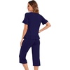 image:imageWiWi Bamboo Viscose Pajama Sets for Women Soft Sleepwear with Pants Set Stretchy 2 Pieces Pjs SXXLStyle Dnavy