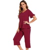 image:imageWiWi Bamboo Viscose Pajama Sets for Women Soft Sleepwear with Pants Set Stretchy 2 Pieces Pjs SXXLStyle Dwine