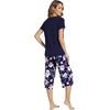 image:imageWiWi Bamboo Viscose Pajama Sets for Women Soft Sleepwear with Pants Set Stretchy 2 Pieces Pjs SXXLStyle EnavyPeony