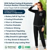 image:imageWiWi Bamboo Viscose Pajamas Set for Women Cooling Long Sleeve Sleepwear Super Soft Loungewear Pjs Jogger Pants Lounge SXXLAblack