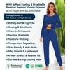 image:imageWiWi Bamboo Viscose Pajamas Set for Women Cooling Long Sleeve Sleepwear Super Soft Loungewear Pjs Jogger Pants Lounge SXXLAblue Depth