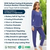 image:imageWiWi Bamboo Viscose Pajamas Set for Women Cooling Long Sleeve Sleepwear Super Soft Loungewear Pjs Jogger Pants Lounge SXXLAindigo Blue
