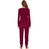 image:imageWiWi Bamboo Viscose Pajamas Set for Women Cooling Long Sleeve Sleepwear Super Soft Loungewear Pjs Jogger Pants Lounge SXXLAwine