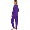 image:imageWiWi Bamboo Viscose Pajamas Set for Women Cooling Long Sleeve Sleepwear Super Soft Loungewear Pjs Jogger Pants Lounge SXXLBlilac