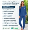 image:imageWiWi Bamboo Viscose Pajamas Set for Women Cooling Long Sleeve Sleepwear Super Soft Loungewear Pjs Jogger Pants Lounge SXXLBprussian Blue