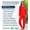 image:imageWiWi Bamboo Viscose Pajamas Set for Women Cooling Long Sleeve Sleepwear Super Soft Loungewear Pjs Jogger Pants Lounge SXXLBred
