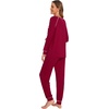 image:imageWiWi Bamboo Viscose Pajamas Set for Women Cooling Long Sleeve Sleepwear Super Soft Loungewear Pjs Jogger Pants Lounge SXXLBwine