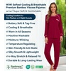 image:imageWiWi Bamboo Viscose Pajamas Set for Women Cooling Long Sleeve Sleepwear Super Soft Loungewear Pjs Jogger Pants Lounge SXXLBwine