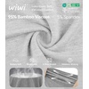 image:imageWiWi Bamboo Viscose Pajamas Set for Women Soft Sleepwear Loose comfy Short Tops with Capri Pants Pjs Loungewear SXXLAash Grey