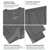 image:imageWiWi Bamboo Viscose Pajamas Set for Women Soft Sleepwear Loose comfy Short Tops with Capri Pants Pjs Loungewear SXXLAdark Heather Grey