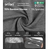 image:imageWiWi Bamboo Viscose Pajamas Set for Women Soft Sleepwear Loose comfy Short Tops with Capri Pants Pjs Loungewear SXXLAdark Heather Grey