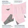 image:imageWiWi Bamboo Viscose Pajamas Set for Women Soft Sleepwear Loose comfy Short Tops with Capri Pants Pjs Loungewear SXXLApink