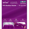 image:imageWiWi Bamboo Viscose Pajamas Set for Women Soft Sleepwear Loose comfy Short Tops with Capri Pants Pjs Loungewear SXXLApurple