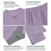 image:imageWiWi Bamboo Viscose Pajamas Set for Women Soft Sleepwear Loose comfy Short Tops with Capri Pants Pjs Loungewear SXXLAviolet