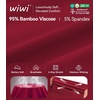 image:imageWiWi Bamboo Viscose Pajamas Set for Women Soft Sleepwear Loose comfy Short Tops with Capri Pants Pjs Loungewear SXXLAwine Red
