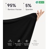 image:imageWiWi Bamboo Viscose Pajamas Set for Women Soft Sleepwear Loose comfy Short Tops with Capri Pants Pjs Loungewear SXXLBblack