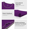 image:imageWiWi Bamboo Viscose Pajamas Set for Women Soft Sleepwear Loose comfy Short Tops with Capri Pants Pjs Loungewear SXXLBpurple