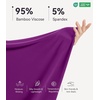 image:imageWiWi Bamboo Viscose Pajamas Set for Women Soft Sleepwear Loose comfy Short Tops with Capri Pants Pjs Loungewear SXXLBpurple