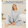 image:imageWiWi Bamboo Viscose Pajamas for Women Set 2 Piece Lace Trim Long Sleeve Womens Pajama Sets Plus Size Pjs with Pockets S4XAash Grey