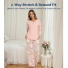 image:imageWiWi Bamboo Viscose Pajamas for Women Set 2 Piece Lace Trim Long Sleeve Womens Pajama Sets Plus Size Pjs with Pockets S4XAblushpink Flowers