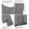image:imageWiWi Bamboo Viscose Pajamas for Women Set 2 Piece Lace Trim Long Sleeve Womens Pajama Sets Plus Size Pjs with Pockets S4XAdark Heather Grey
