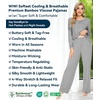 image:imageWiWi Bamboo Viscose Pajamas for Women Set 2 Piece Lace Trim Long Sleeve Womens Pajama Sets Plus Size Pjs with Pockets S4XAheather Grey