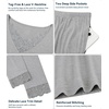 image:imageWiWi Bamboo Viscose Pajamas for Women Set 2 Piece Lace Trim Long Sleeve Womens Pajama Sets Plus Size Pjs with Pockets S4XAheather Grey