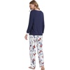 image:imageWiWi Bamboo Viscose Pajamas for Women Set 2 Piece Lace Trim Long Sleeve Womens Pajama Sets Plus Size Pjs with Pockets S4XAretro Ink Flowers