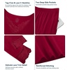 image:imageWiWi Bamboo Viscose Pajamas for Women Set 2 Piece Lace Trim Long Sleeve Womens Pajama Sets Plus Size Pjs with Pockets S4XAwine Red